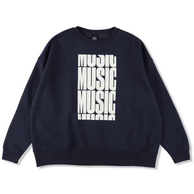 이즈네스 뮤직 isness music DELAY 스웻 셔츠 네이비 F