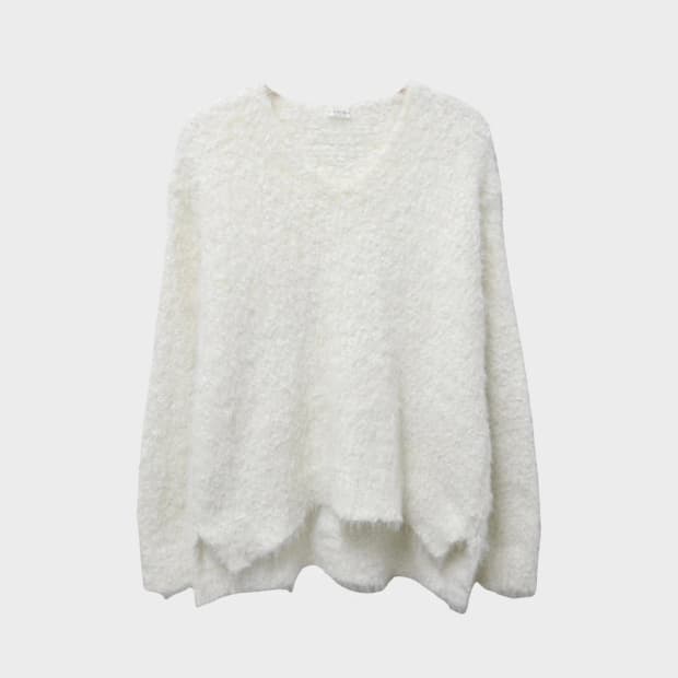 GLACIER 브이넥 뽀글이 니트 62457