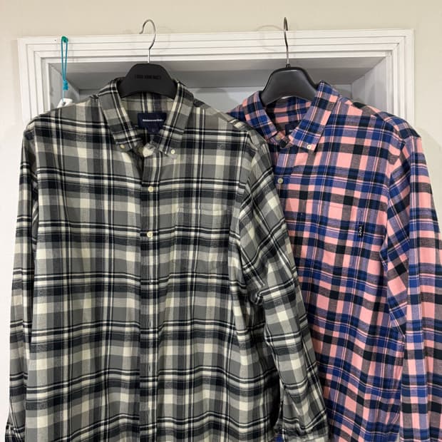 디스이즈네버댓 플란넬 체크셔츠 L
