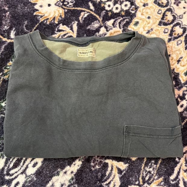 Kapital Bone 2 Tone Tee Black/Khaki 