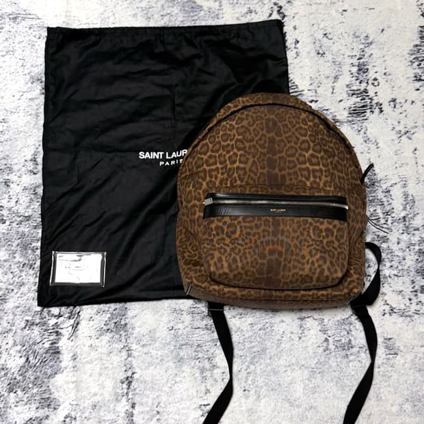 (풀구성품) 생로랑 15fw 레오파드 헌팅 백팩