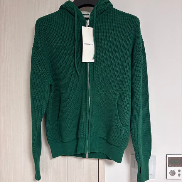 새상품) M 95 인템포무드 그린 니트 후드집업