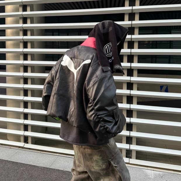 에이셉라키 x 푸마 리버시블 레더자켓