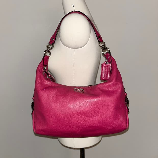 90ss Coach hotpink Shoulder bag