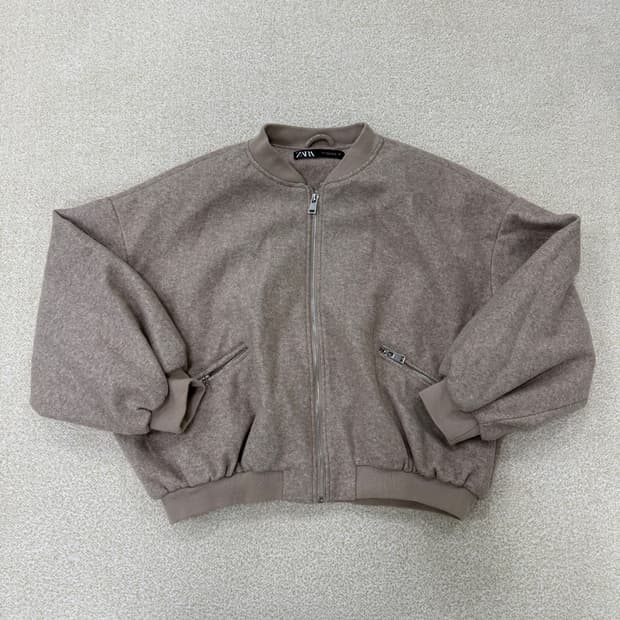 L 자라 베이지 블루종 자켓 0126T1