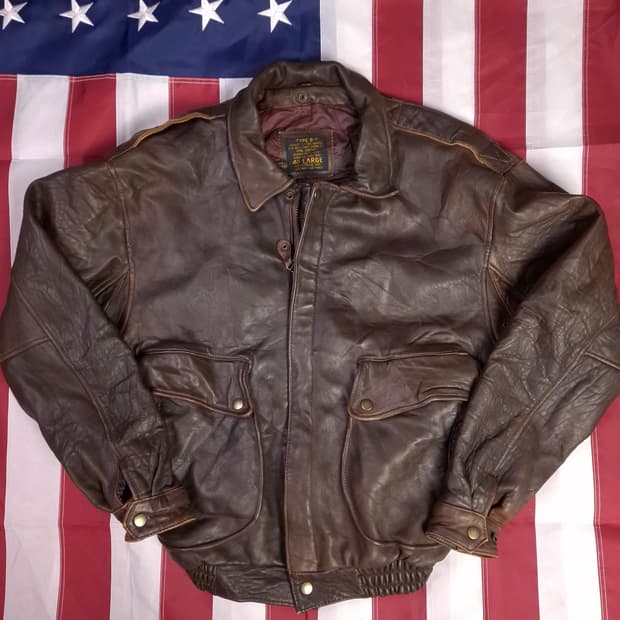 90's 국내산 일본판 빈티지 B-7 리얼레더 항공자켓