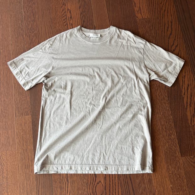 COS 코스 베이지 오버사이즈 반팔 티셔츠  S/175