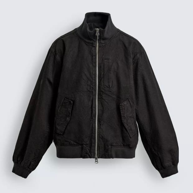 새상품) M 자라 남성 워싱 주름 봄버 자켓