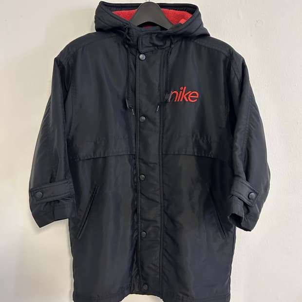 90-00s 나이키 빅 스우시 후드 롱 코치 자켓