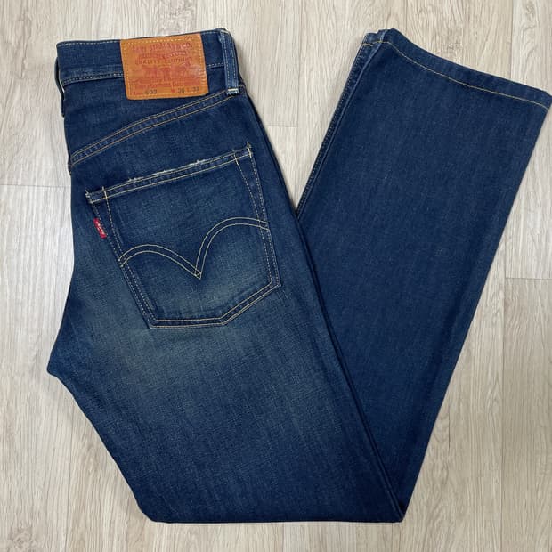 30) 00s 리바이스 재팬 502 오일워싱 데님팬츠