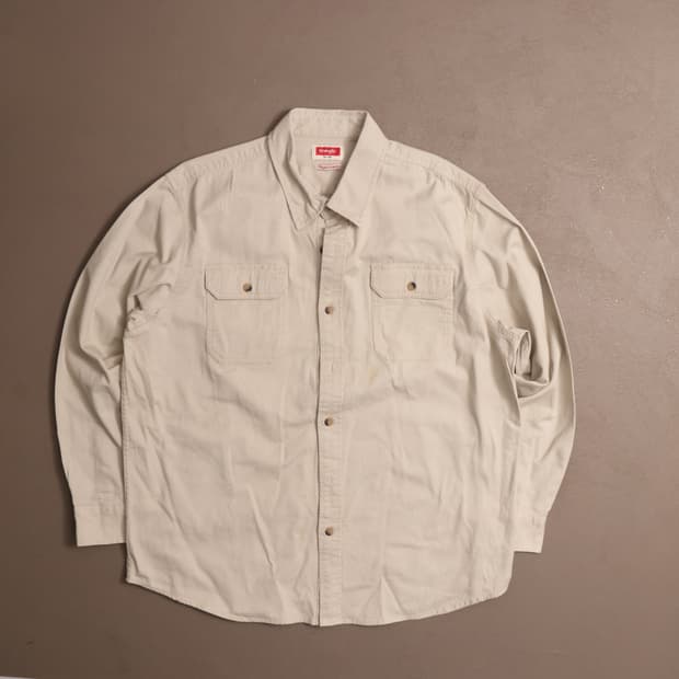 랭글러 코튼 워크셔츠 베이지 A1584