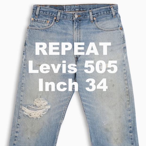 빈티지 리바이스 505 연청 90s USA 34 인치 LV5053647
