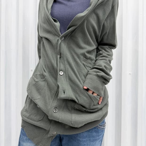 Zucca drape half cardigan