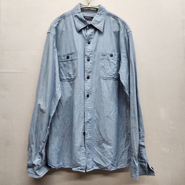 폴로랄프로렌 샴브레이 데님 워크셔츠 M(L)