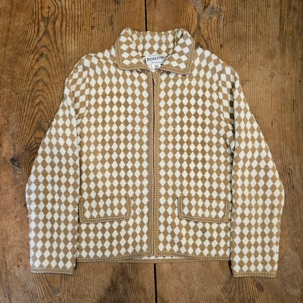 팬들턴 다이아몬드 패턴 니트 가디건