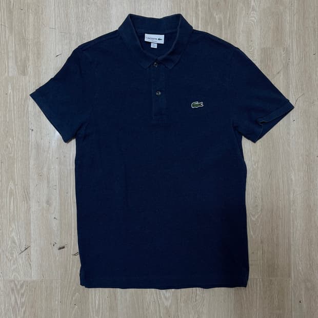 라코스테 LACOSTE 남성 로고 카라 셔츠 블루 M(95)