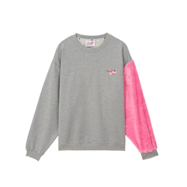 스테레오바이널즈  STEREO VINYLS X 팽크팬더 콜라보 퍼 맨투맨