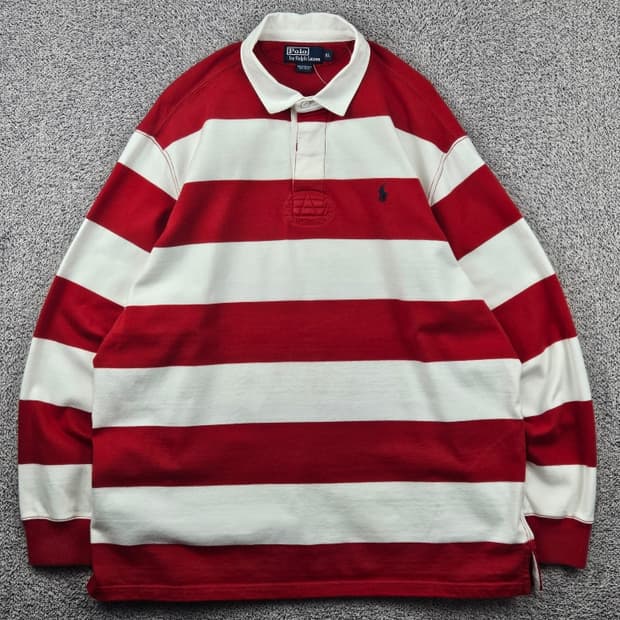 폴로랄프로렌 스트라이프 럭비 티셔츠 ( XL ) / 11769