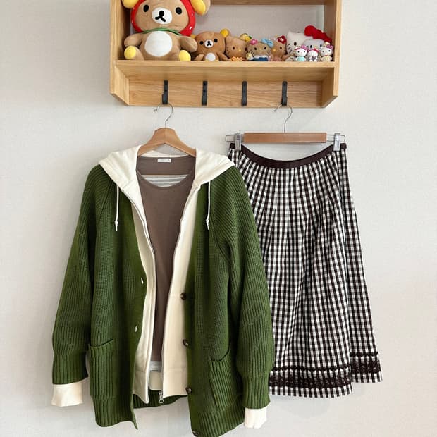 jpn 말차코어 모리걸 하구미 스즈코 히피 레이어드 코디세트