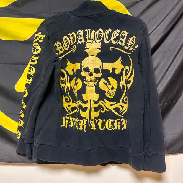 Punk y2k 스컬 후드집업