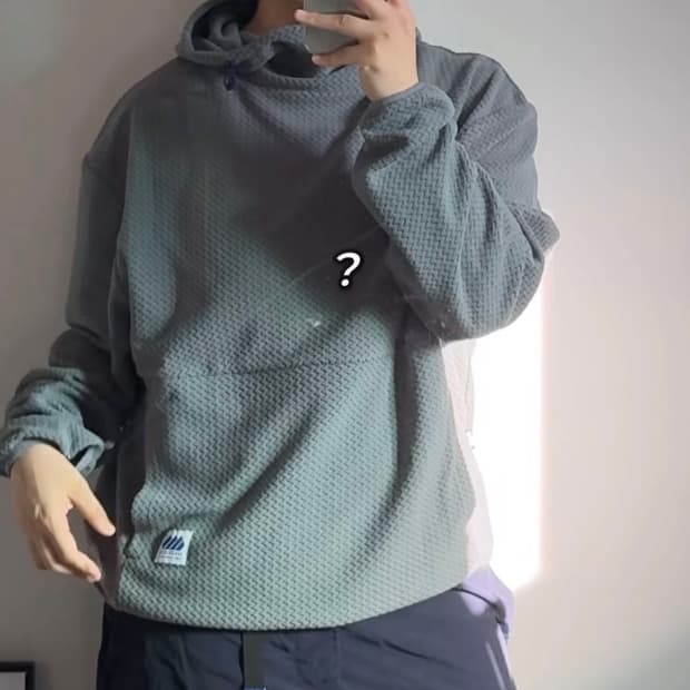 플리마켓🔥 매든 지그재그 풀오버 후디 그레이