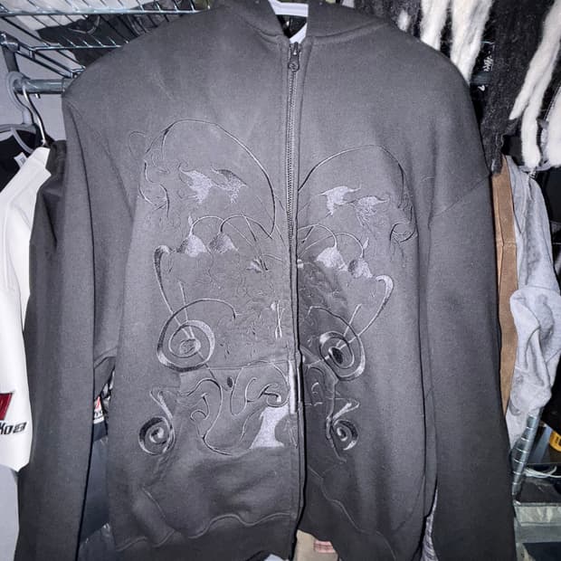 FORGET ME NOT HOODIE ZIP BLACK
