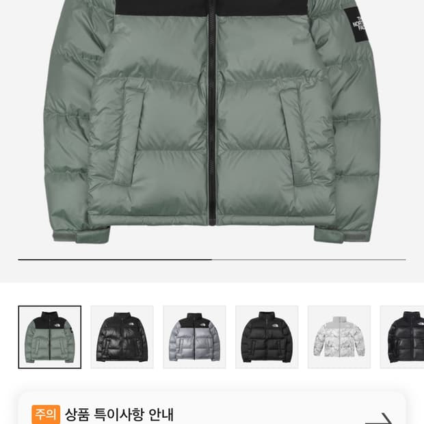 노스페이스 화이트라벨 노벨티 눕시 다운 자켓 아보카도 L