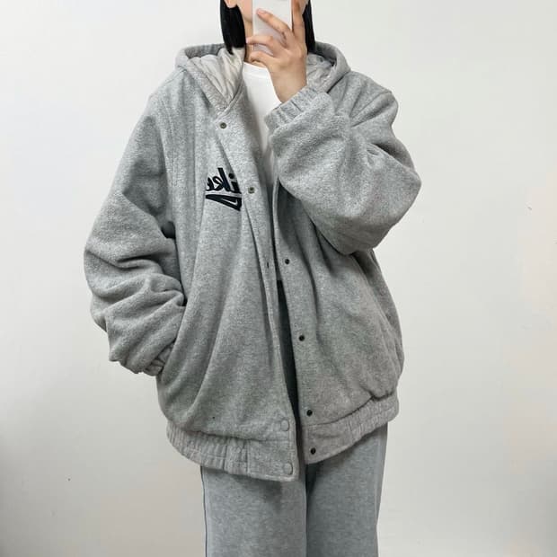 나이키 빅 스우시 후리스 후드 누빔 점퍼