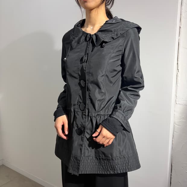 왕단추 블랙 야상 자켓 