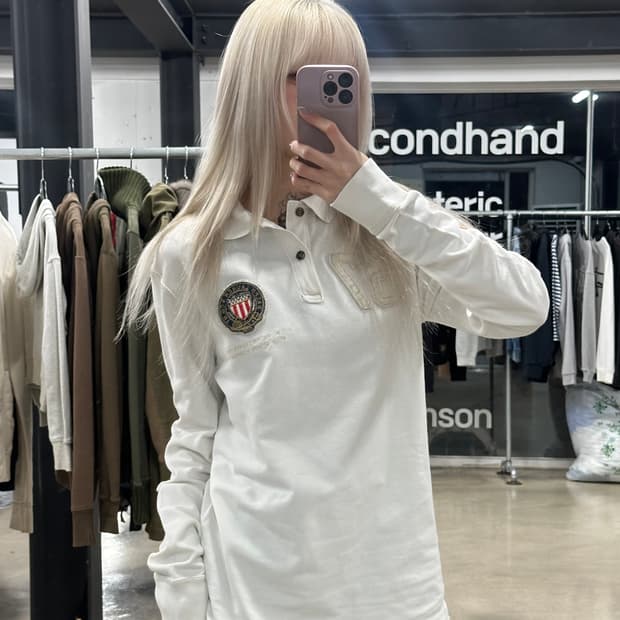 폴로 진스 성조기 치프키프 롱슬리브 카라티