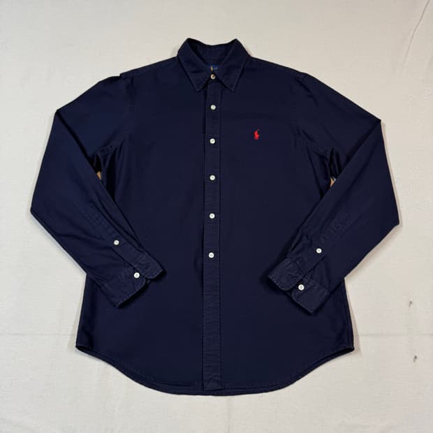 M) 폴로 랄프로렌 클래식핏 가먼트다이 옥스포드 셔츠 네이비