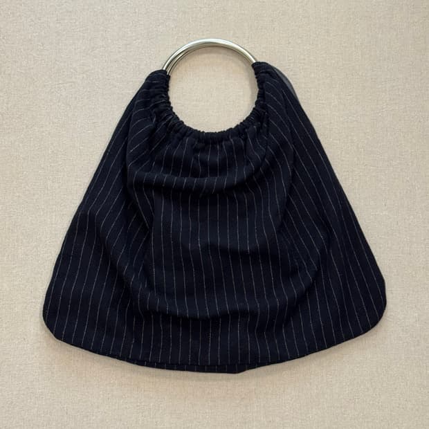 꼼데가르송 robe de chambre 스트라이프 울 링 핸들백