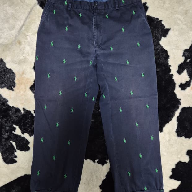 폴로 랄프로렌 멀티 포니 자수 치노팬츠 36/32