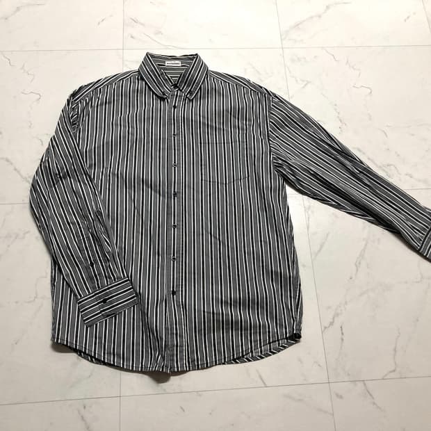발렌시아가 백로고 오버핏 스트라이프 셔츠 100-105