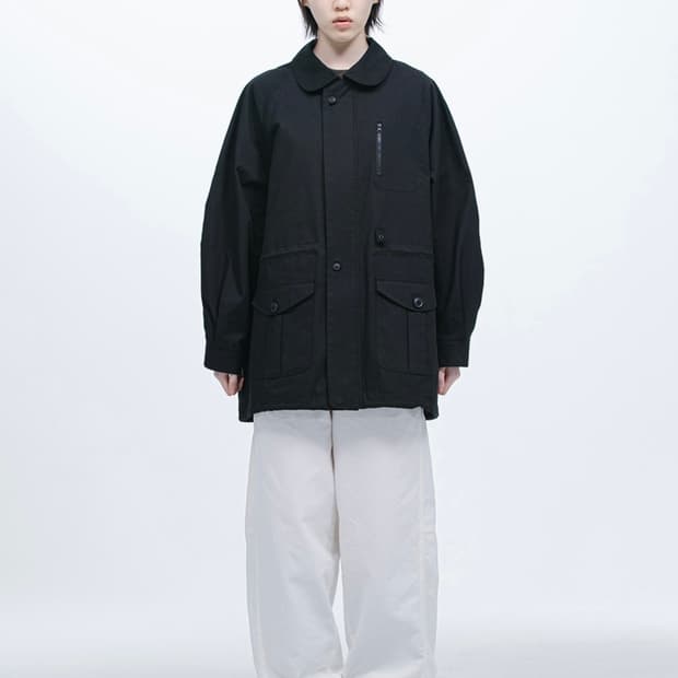 오헤시오 트렌치 점퍼 블랙 TRENCH COLLAR JUMPER