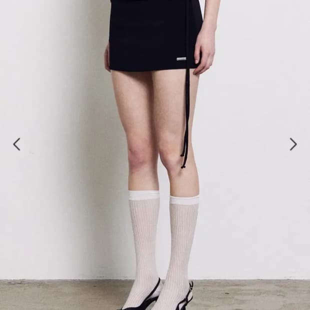 르가넷 블랙 미니 스커트 leganet s