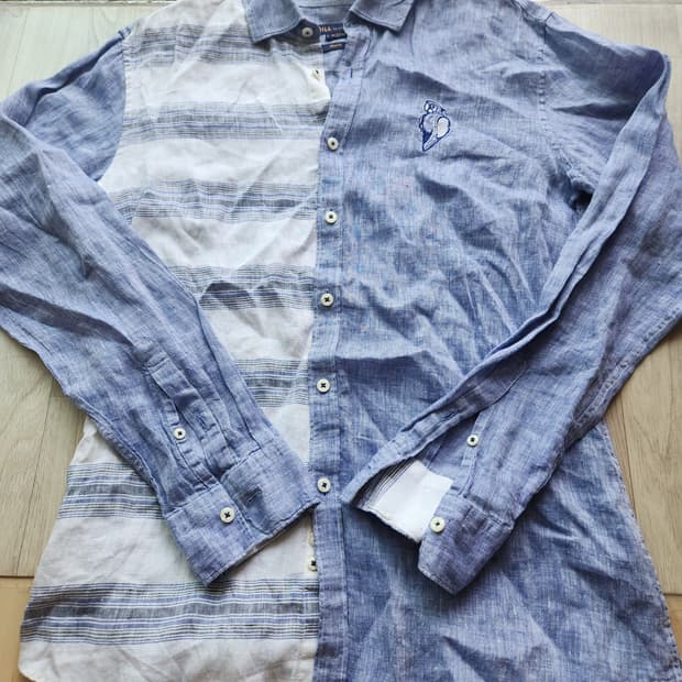 질스튜어트 앵무새 린넨 셔츠 L