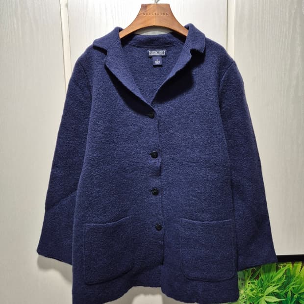 (세일)VTG.랜즈엔드 네이비블루 압축울 자켓