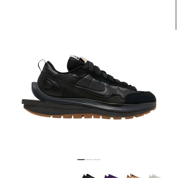 나이키x사카이 베이퍼와플 블랙