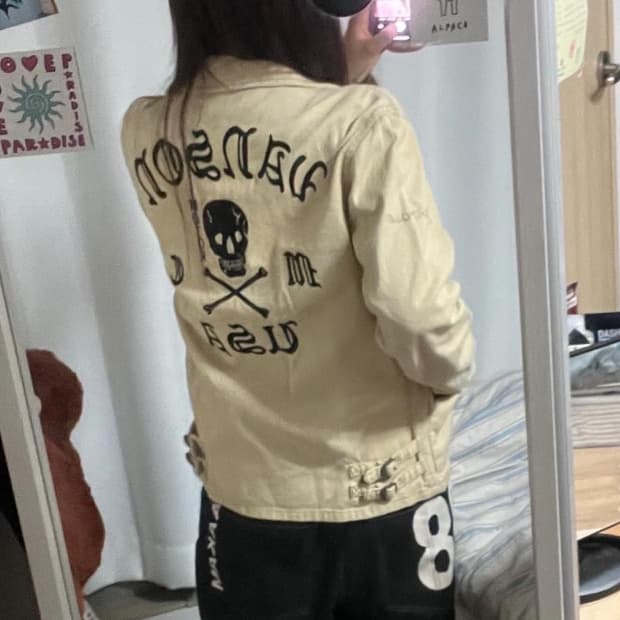 벤슨 바이커 자켓 아이보리