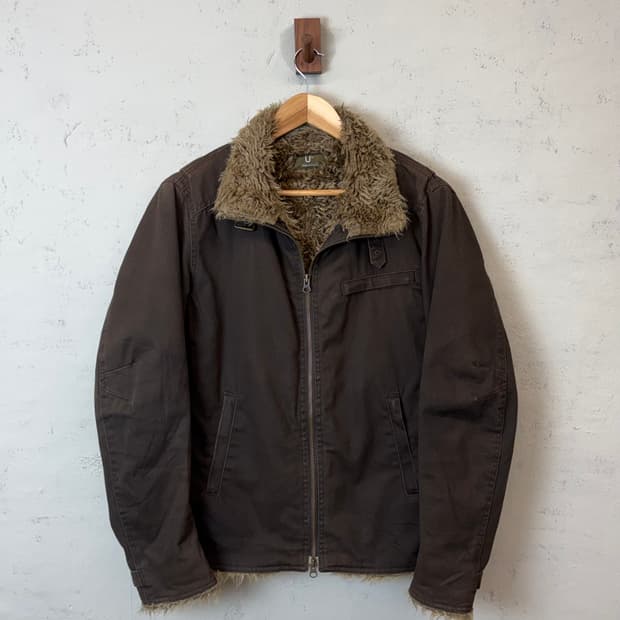 JPN 빈티지 포켓 퍼 코튼 자켓