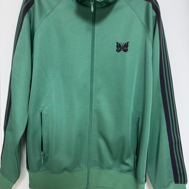 니들스 트랙 자켓 폴리 스무스 에메랄드