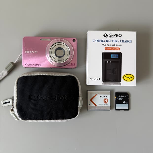 [풀구성] Sony 소니 사이버샷 DSC W350 핑크 디카 카메라