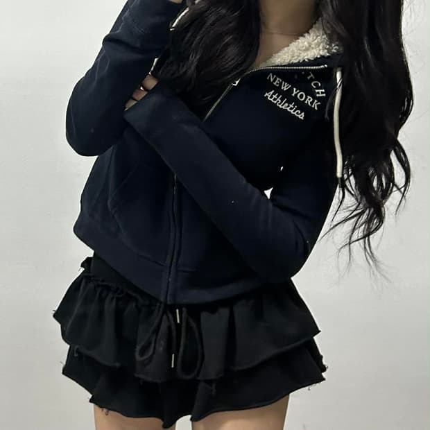 아베크롬비 y2k 여리핏 울프죠 양털 후드집업 희귀져지(M)