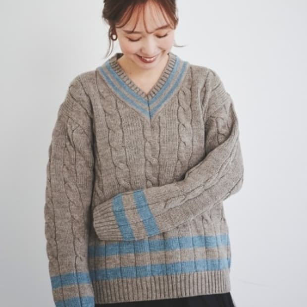 영국제 Oldderby 케이블 니트