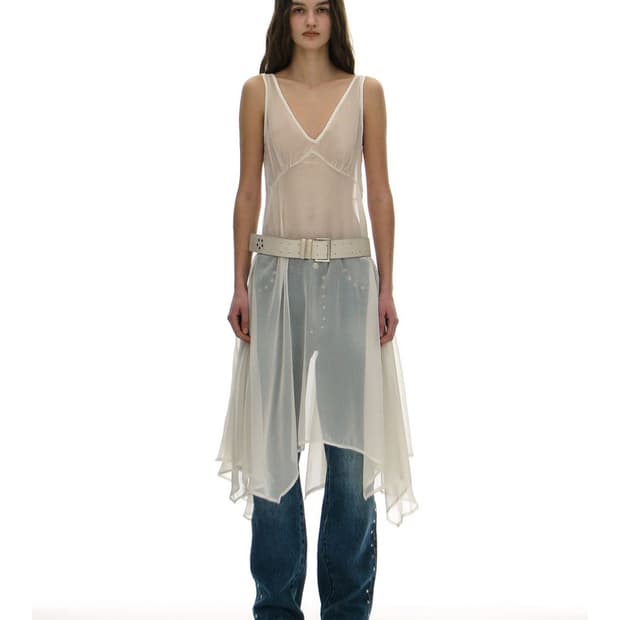 파르티멘토 우먼 언발란스 레이어드 원피스 M