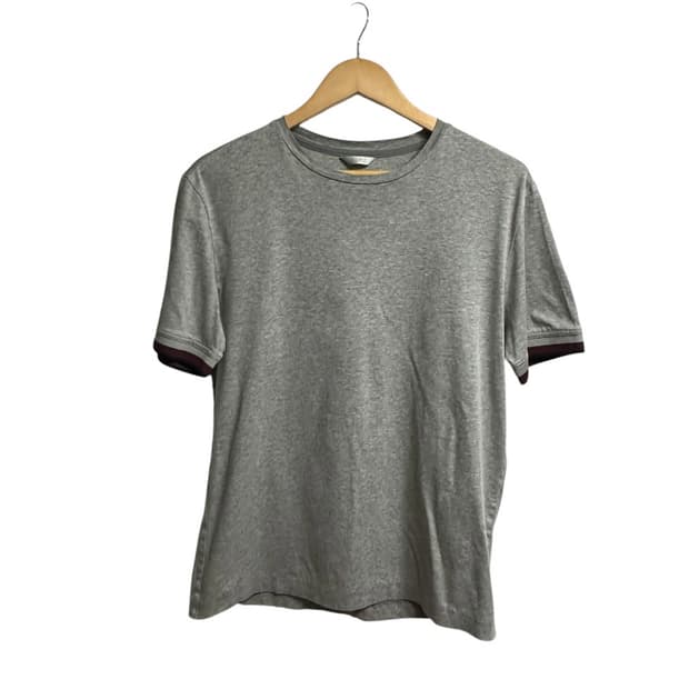 타임옴므(TIME) 레귤러핏 링거 반팔티셔츠 멜란지그레이 L size