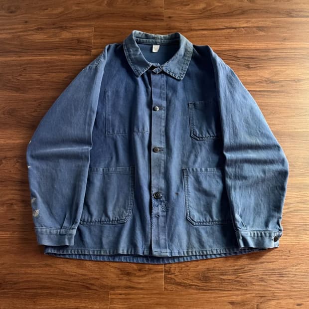 [XL]70's Made in France 빈티지 워싱 프렌치 워크자켓