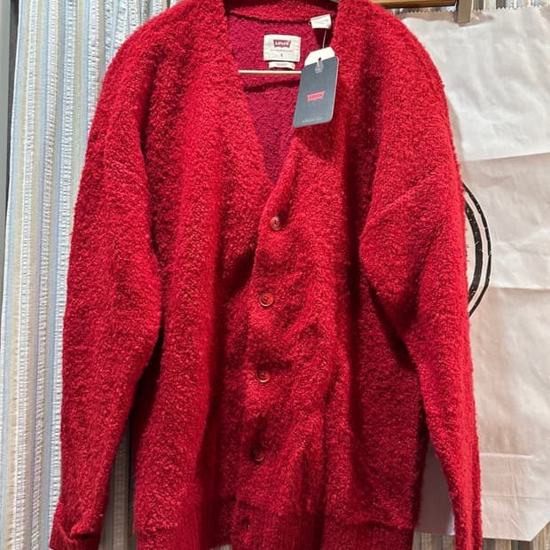 리바이스 버건디 가디건