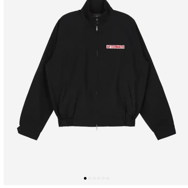 애프터매스 로고 해링턴 자켓 블랙 XL